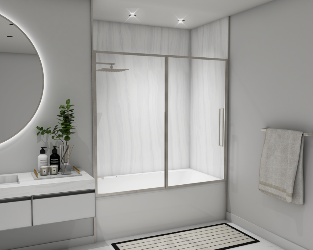 Moderno Shower Kit #1 in Onyx White